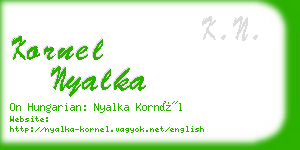 kornel nyalka business card